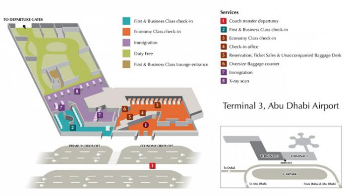 Абу Даби нисэх онгоцны буудал.  Дэлхийн нисэх онгоцны буудлууд